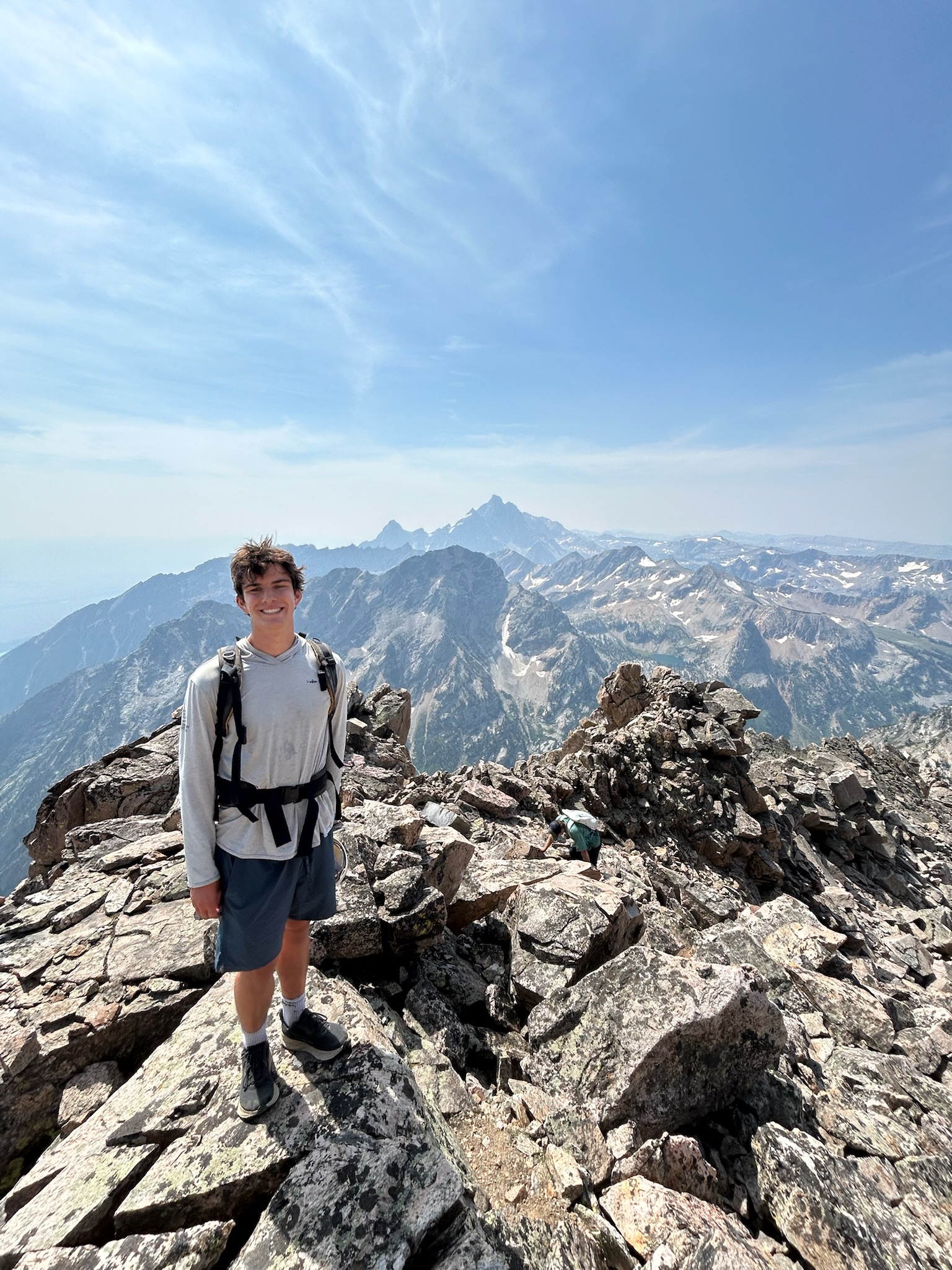 Kai hiking in the mountains near Jackson, Wyoming